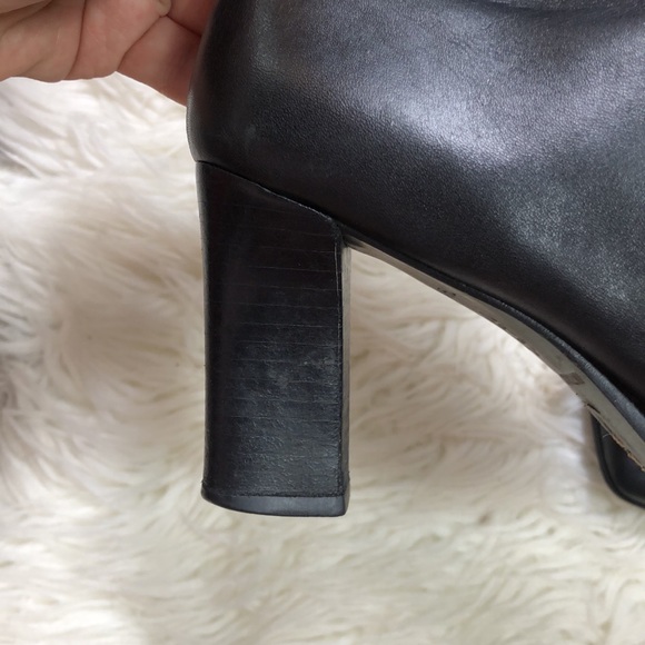 ANTONIO MELANI Black Nappa Leather Booties with zipper on Side - Picture 7 of 15